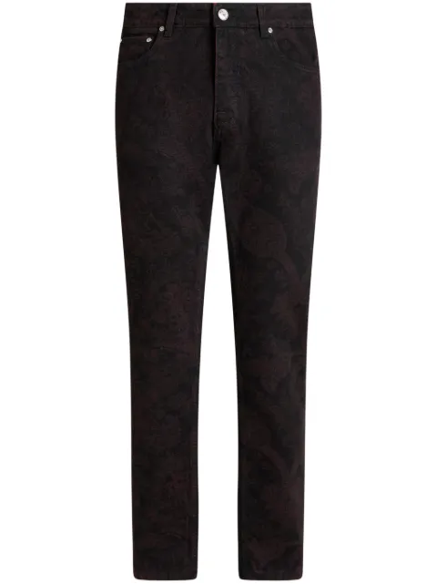 ETRO paisley-pattern slim-fit jeans Red MRNB0004AD248