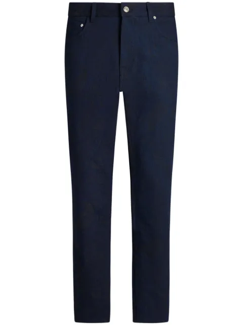 ETRO slim-cut jacquard jeans Blue MRNB000499TJ543