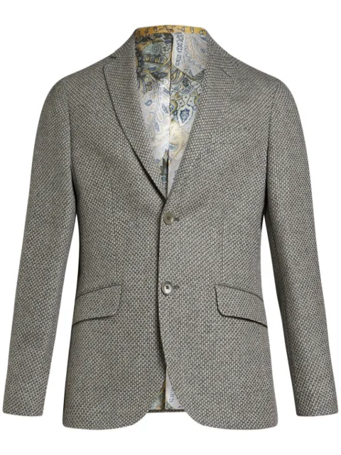 ETRO single-breasted wool blazer Grey MRCA000699TTB48
