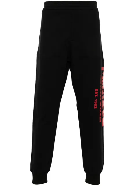 Alexander McQueen Graffiti cotton track pants Black 688714QTAAB