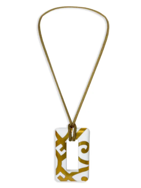 Hermès Pre-Owned porcelain pendant necklace Yellow CSSZ7850