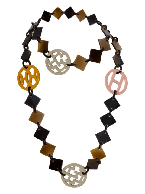 Hermès Pre-Owned Lena charm necklace Black CSSZ7848
