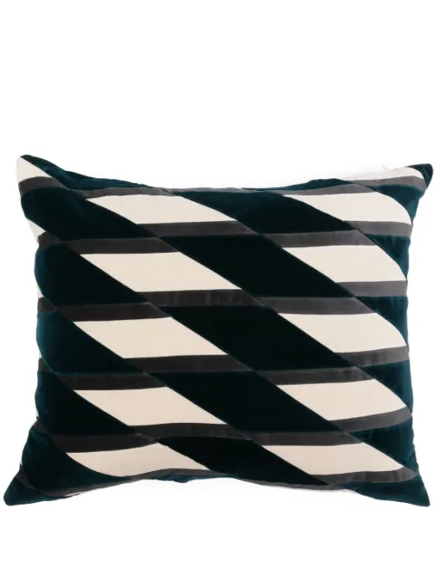 Christina Lundsteen Layla geometric-print velvet cushion (50cm x 60cm) Blue 130100