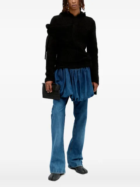 AARON ESH mohair hoodie Black AEAW23KN01