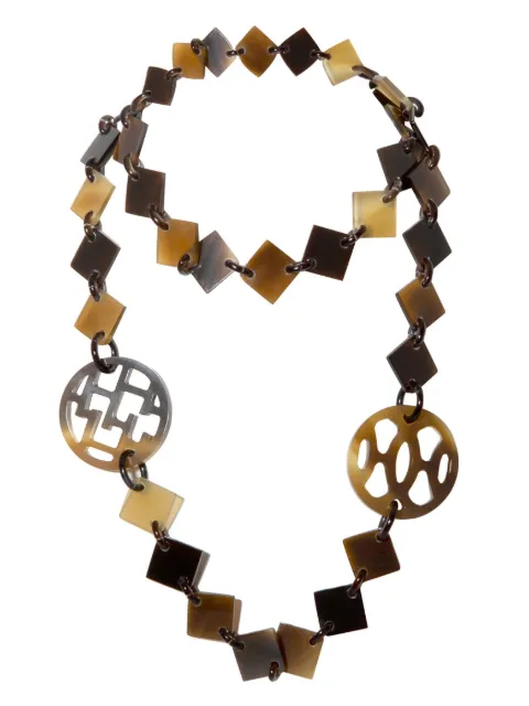 Hermès Pre-Owned Lena lacquered necklace Brown CSSZ7857