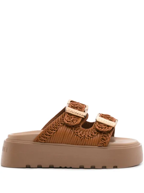 Casadei Birky Ale 40mm flatform slides Brown 2M392X0401C2448