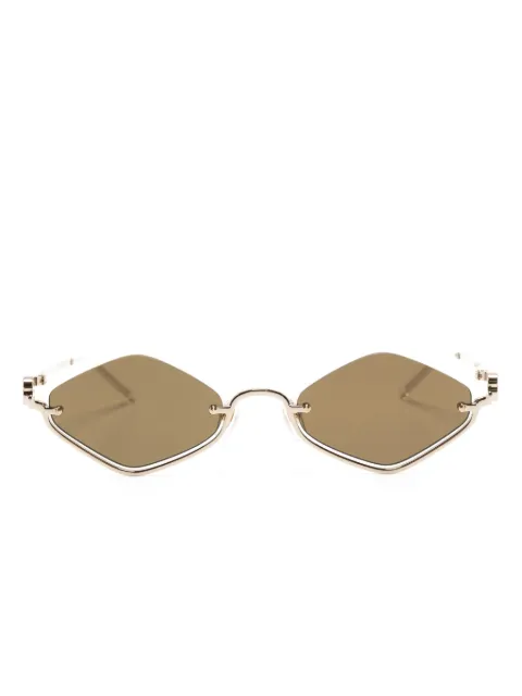 Gucci Eyewear Double G geometric-frame sunglasses Gold GG1604S002