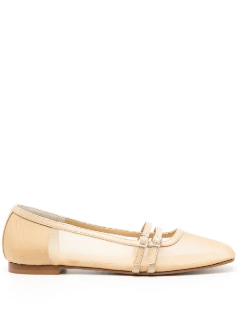 GIABORGHINI Felice mesh ballerina shoes Neutrals FELIFMES