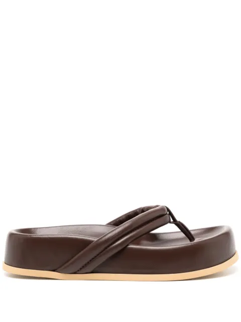 GIABORGHINI Frederique 40mm leather sandals Brown FREDLNAP
