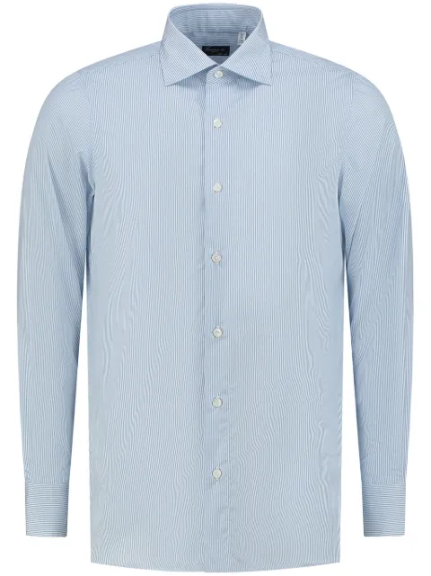 Finamore 1925 Napoli striped cotton shirt Blue 149200A3090T03BT