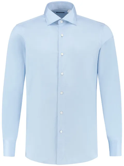 Finamore 1925 Napoli long-sleeve cotton shirt Blue 012858C034