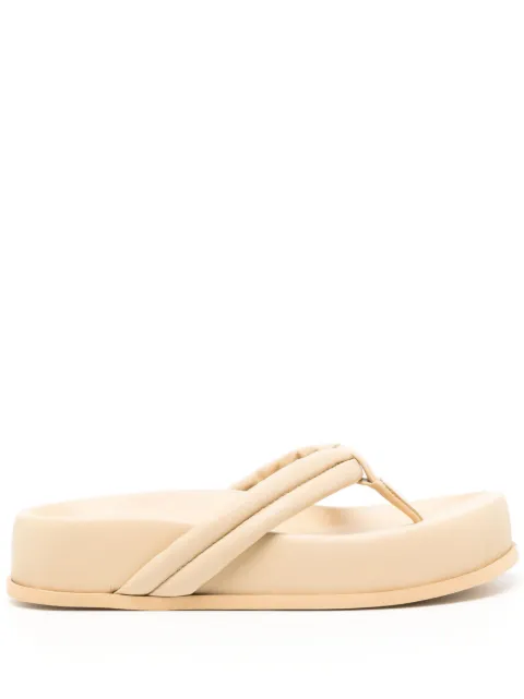 GIABORGHINI Frederique 40mm leather sandals Neutrals FREDLNAP