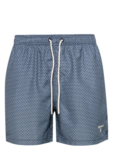 Barbour Shell mid-rise swim shorts Blue MSW0069