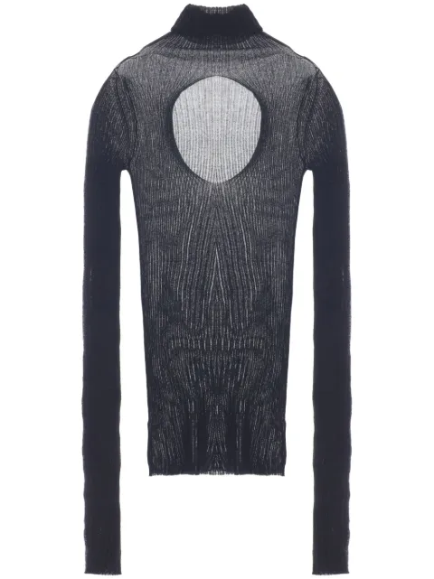 QUIRA high-neck ribbed-knit jumper Black Q784KC
