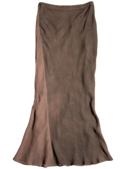 Ziggy Chen fishtail-design maxi skirt Brown 0W2410304