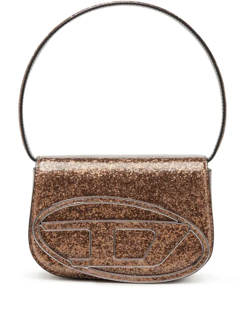 Diesel 1DR glitter-embellishment shoulder bag Brown X08396P2766