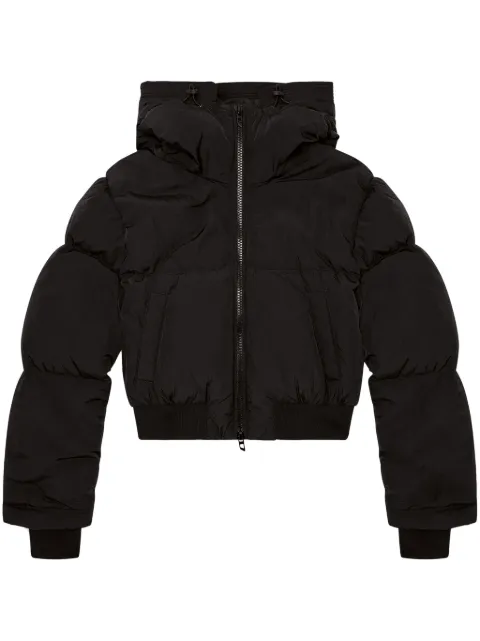 Diesel hooded quilted jacket Black A153560GHBZ