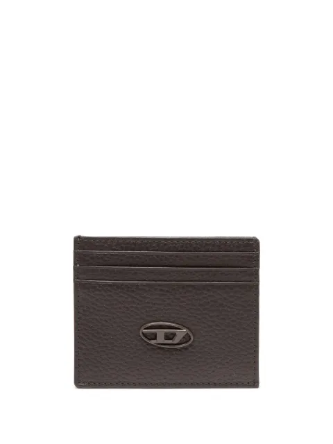 Diesel logo-plaque leather card holder Brown X09018P0685
