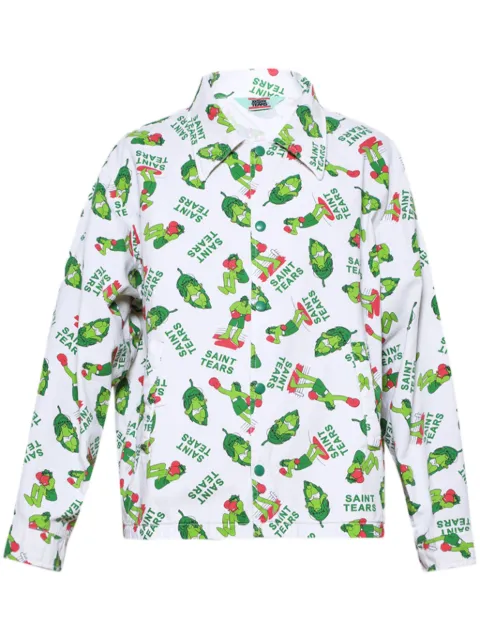 SAINT MXXXXXX pattern-print shirt jacket White SMYS80000C05
