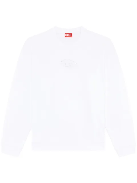 Diesel logo cut-out sweatshirt White A153780GRAC