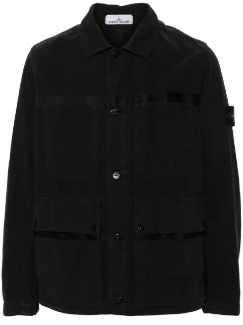 Stone Island Compass badge shirt jacket Black 801542330