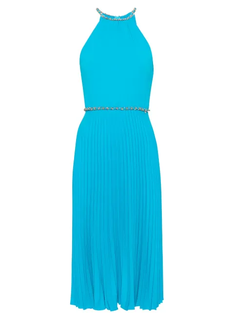 NISSA pleated midi dress Blue RS14830