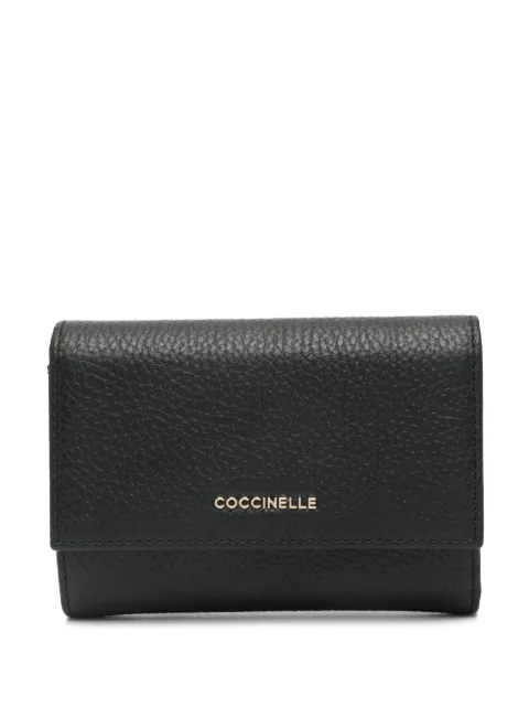 Coccinelle medium Metallic Soft leather wallet Black E2MW5116601
