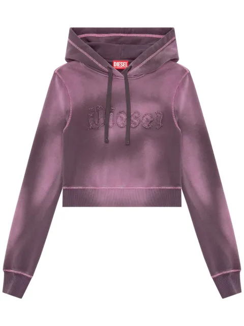 Diesel F-Slimmy embroidered logo hoodie Pink A141840IPAP
