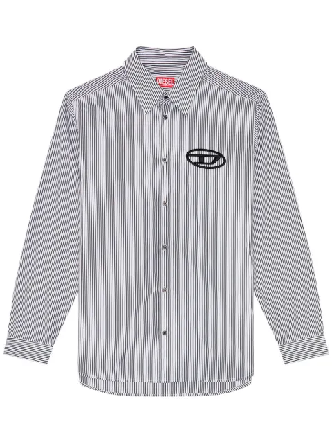 Diesel S-Simply-E striped cotton shirt Black A146390DNAN