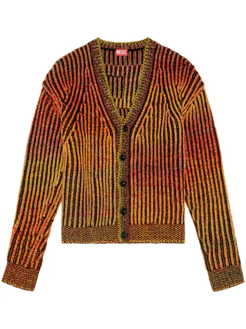 Diesel Oakland ribbed cardigan Orange A151920QDAH