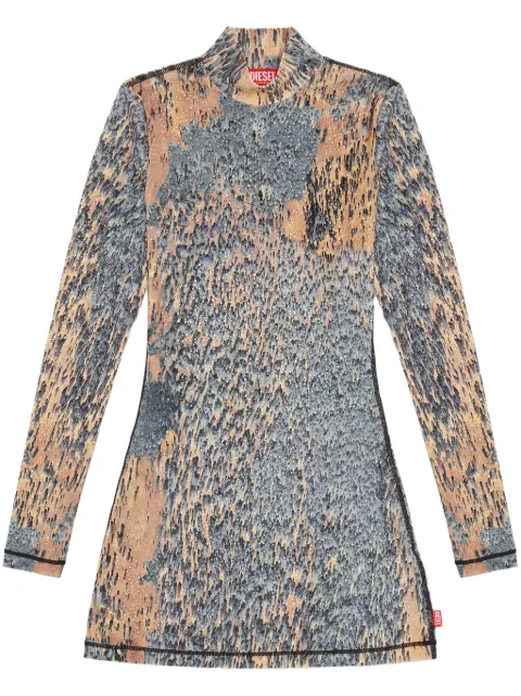 Diesel D-Eleo abstract-print minidress Blue A144630KMAQ