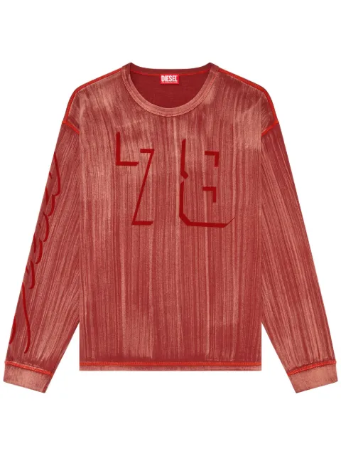 Diesel graphic-print cotton jumper Red A140250AJDE