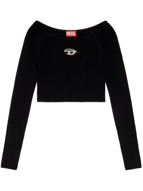 Diesel M-Vera-Ls knitted top Black A141890DLAX