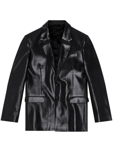Diesel J-Stanley coated-finish blazer Black A141440IPAA