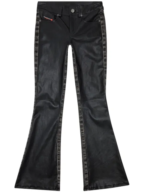 Diesel contrast-panel flared trousers Black A140300LIBE