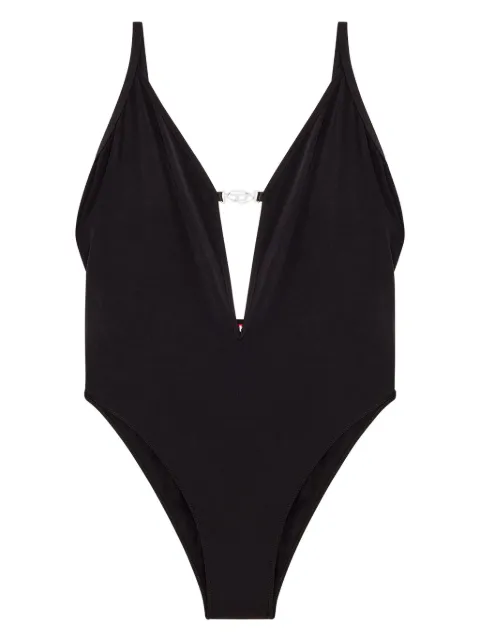 Diesel Oval D-plaque jersey bodysuit Black A152250HPAK