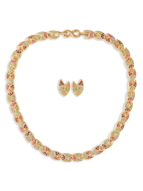 Susan Caplan Vintage 1980s D'orlan crystal-embellished clip-on earrings Gold NE018534