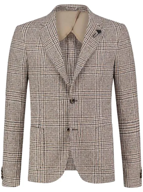 Lardini brooch-detail single-breasted blazer Brown EQSK62526EQ528AE100CA