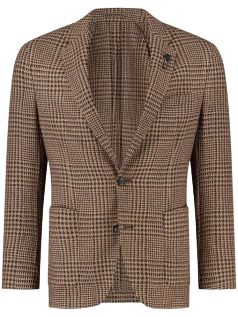 Lardini brooch-detail single-breasted blazer Brown IT301AV26ITR61206300TW