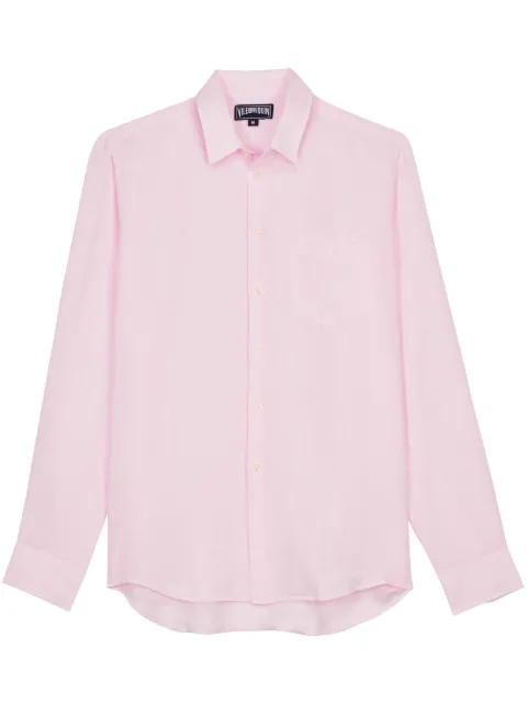 Vilebrequin Caroon organic linen shirt Pink CRSU3U00