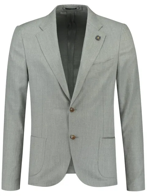 Lardini brooch-detail single-breasted blazer Grey EM534AEEMA58546