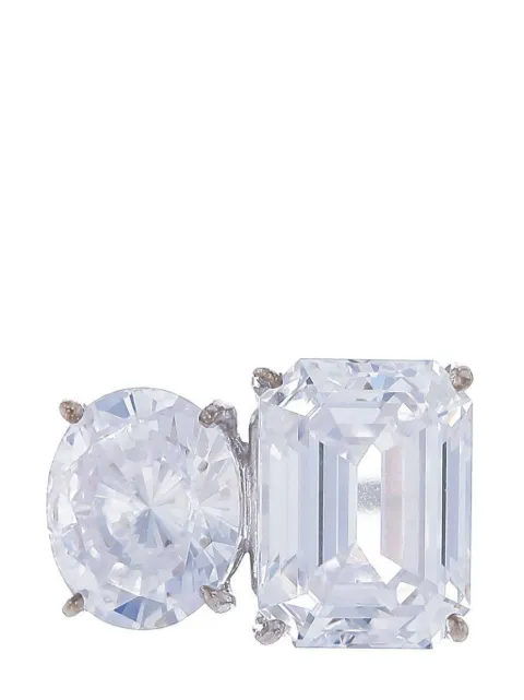Fantasia by Deserio emerald oval-cut ring Silver F1548