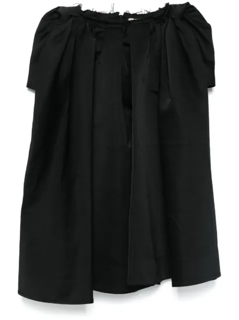 SHUSHU/TONG irregular midi skirt Black MWDDSK07HDH588BA100