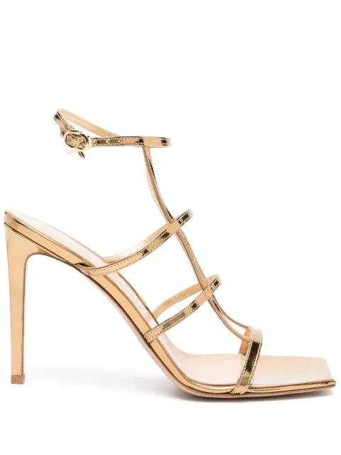 Gianvito Rossi Mondry 95mm leather sandals Gold G3242795RICMET