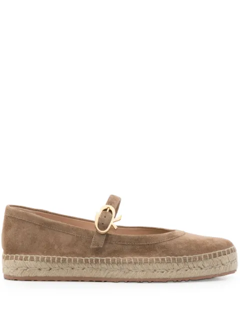 Gianvito Rossi Elda Mary-Jane camel espadrilles Brown G2236605GOMVLU