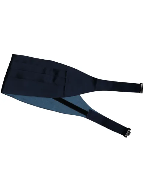 Brunello Cucinelli satin cummerbund Blue MR813S007C4854