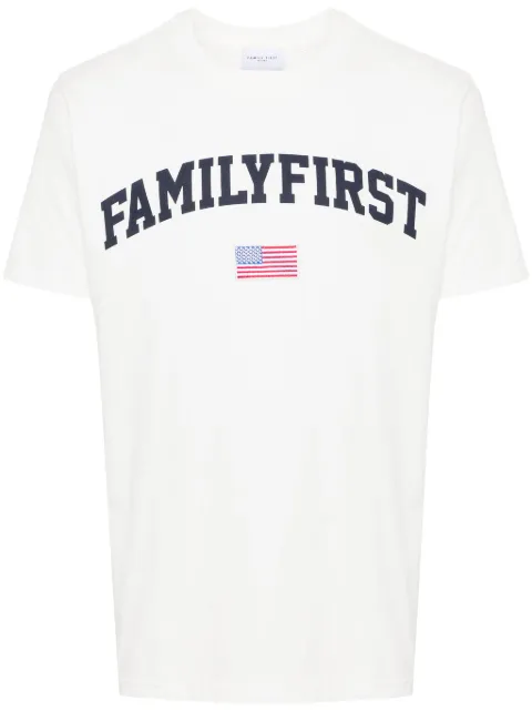 Family First logo-print cotton T-shirt White TS2416