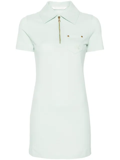 Palm Angels cotton piqué polo dress Green PWDB227S24FAB001