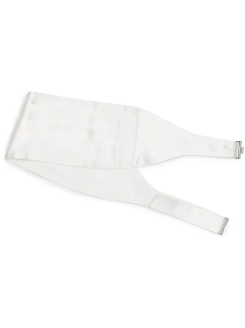 Brunello Cucinelli satin cummerbund White MR813S007C108