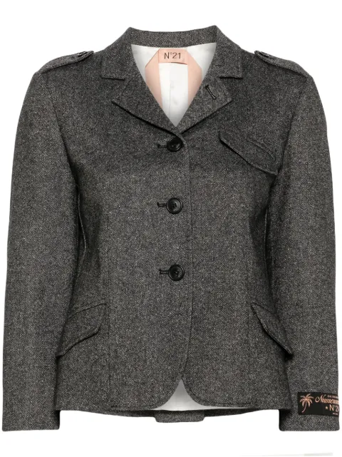 Nº21 mélange-effect jacket Grey 24IN2M0L0313067